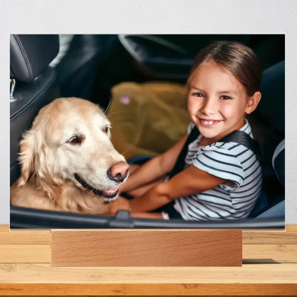 Fotografia z psem - Druk na szkle, spersonalizowany prezent