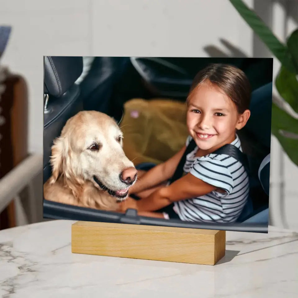 Fotografia z psem - Druk na szkle, spersonalizowany prezent