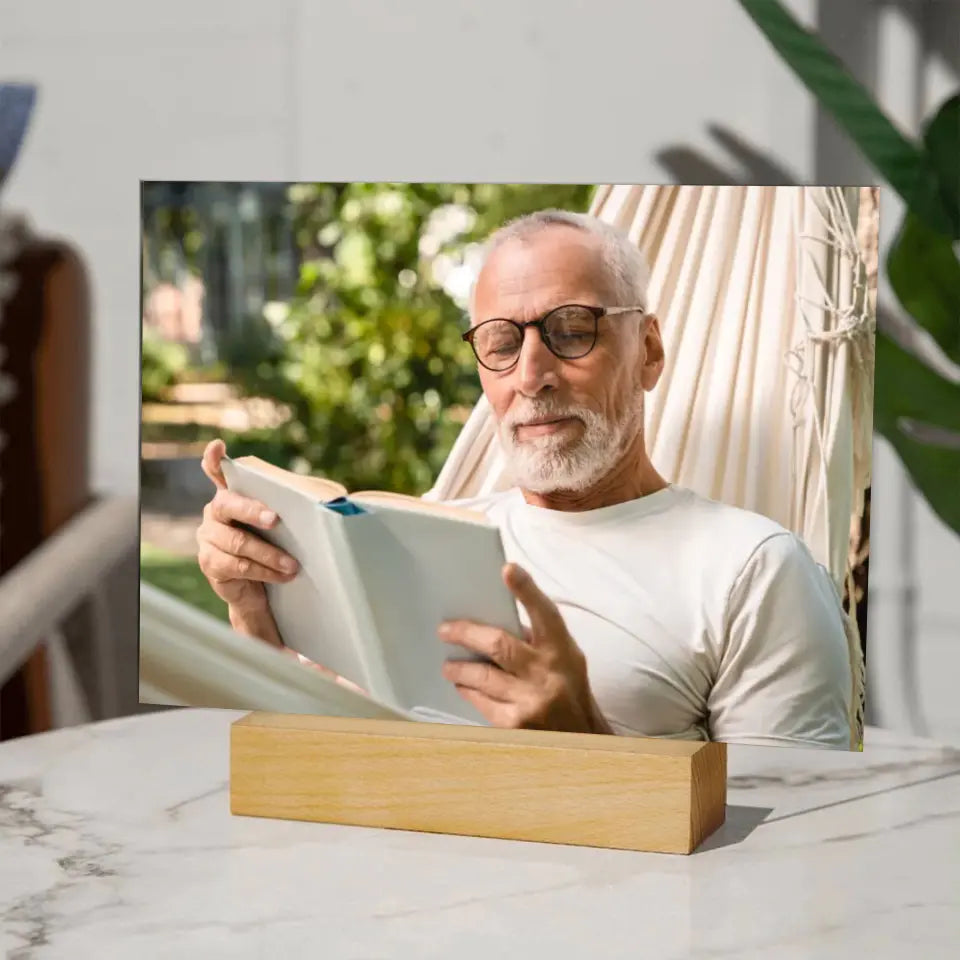 Zdjęcie dziadka - Druk na szkle, spersonalizowany prezent dla dziadka