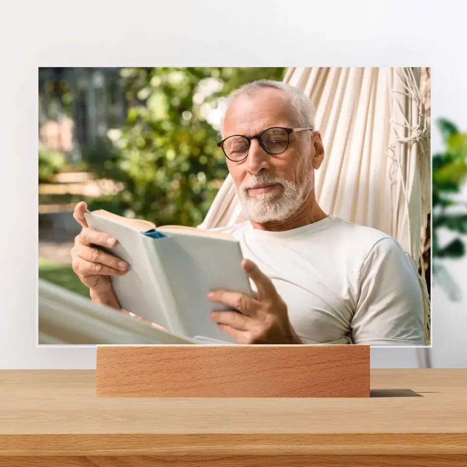 Zdjęcie dziadka - Druk na szkle, spersonalizowany prezent dla dziadka