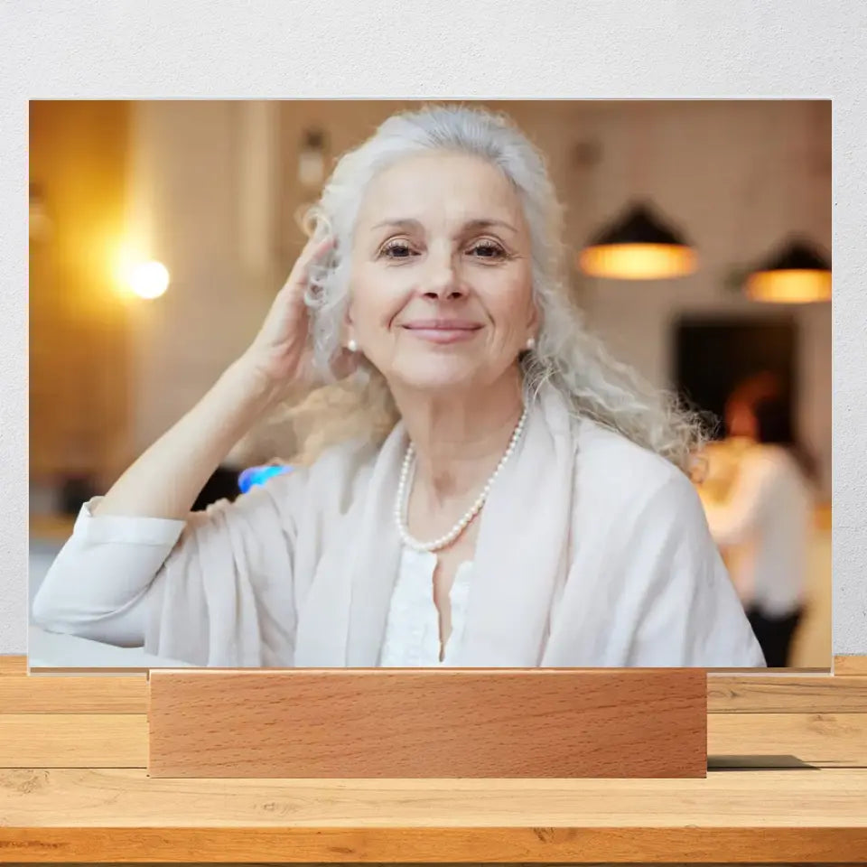 Zdjęcie babci - Druk na szkle, spersonalizowany prezent dla babci