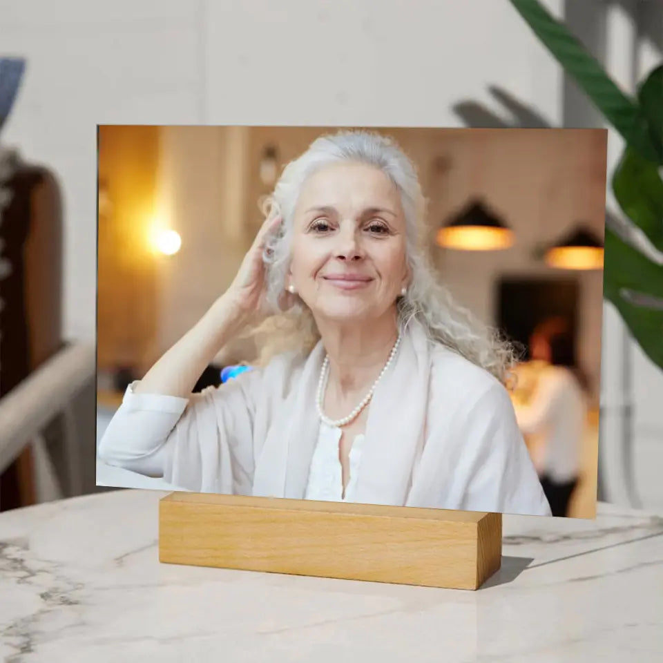 Zdjęcie babci - Druk na szkle, spersonalizowany prezent dla babci