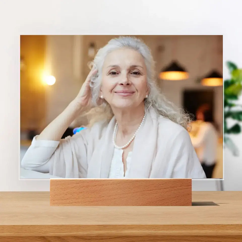 Zdjęcie babci - Druk na szkle, spersonalizowany prezent dla babci