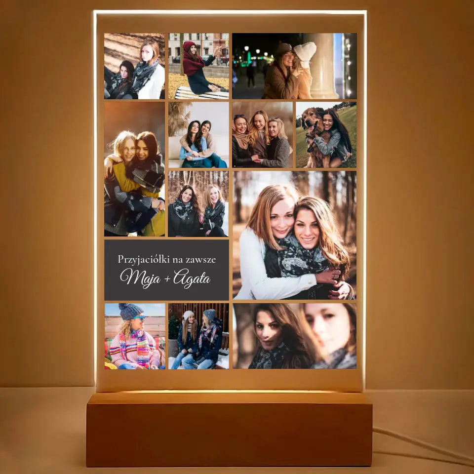 Przyjaciółki na zawsze - Druk na szkle, spersonalizowany prezent dla przyjaciółki
