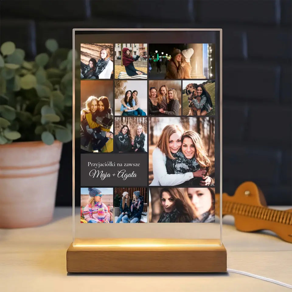 Przyjaciółki na zawsze - Druk na szkle, spersonalizowany prezent dla przyjaciółki