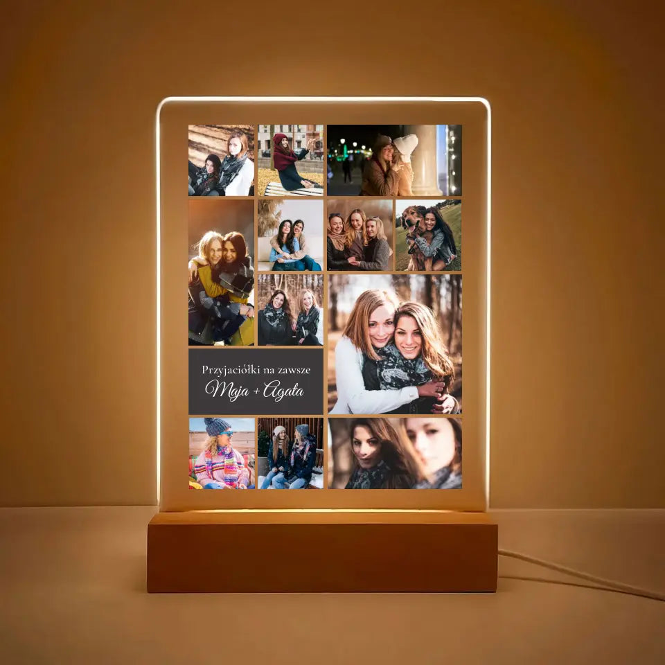 Przyjaciółki na zawsze - Druk na szkle, spersonalizowany prezent dla przyjaciółki