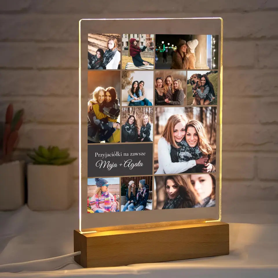 Przyjaciółki na zawsze - Druk na szkle, spersonalizowany prezent dla przyjaciółki
