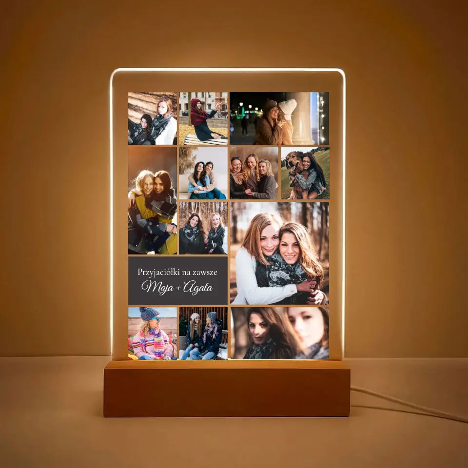 Przyjaciółki na zawsze - Druk na szkle, spersonalizowany prezent dla przyjaciółki