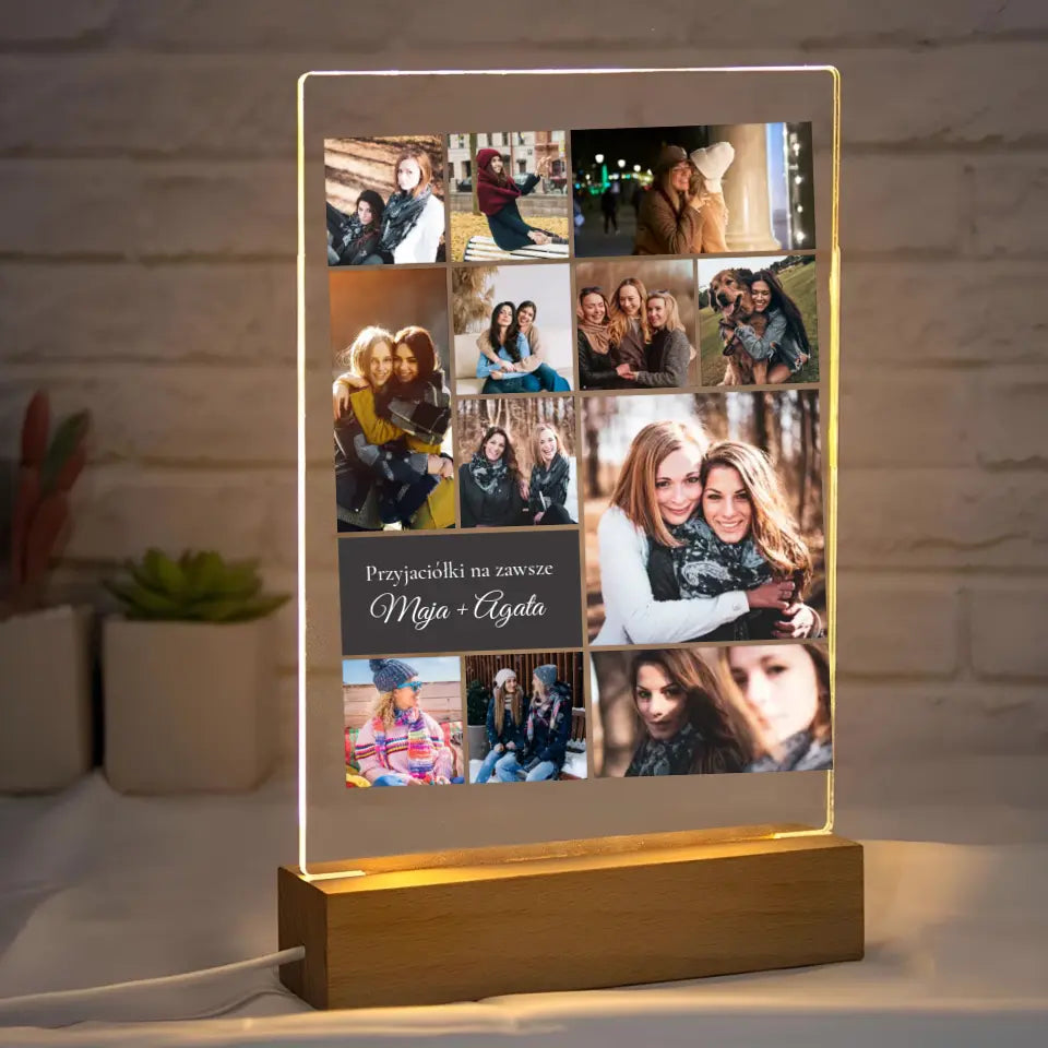 Przyjaciółki na zawsze - Druk na szkle, spersonalizowany prezent dla przyjaciółki