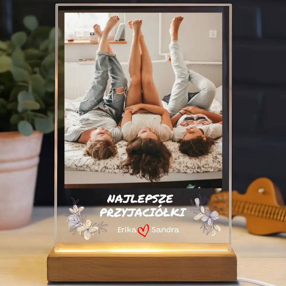 NAJLEPSZE PRZYJACIÓŁKI - Druk na szkle, spersonalizowany prezent dla przyjaciółki