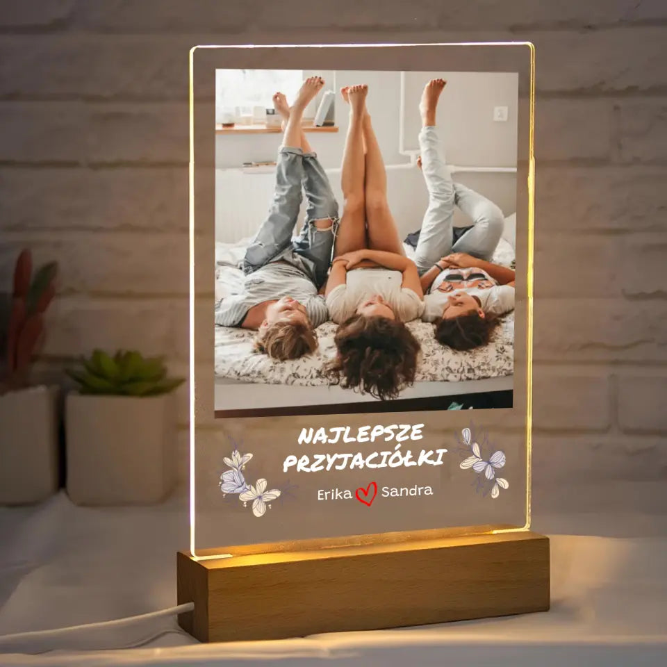 NAJLEPSZE PRZYJACIÓŁKI - Druk na szkle, spersonalizowany prezent dla przyjaciółki