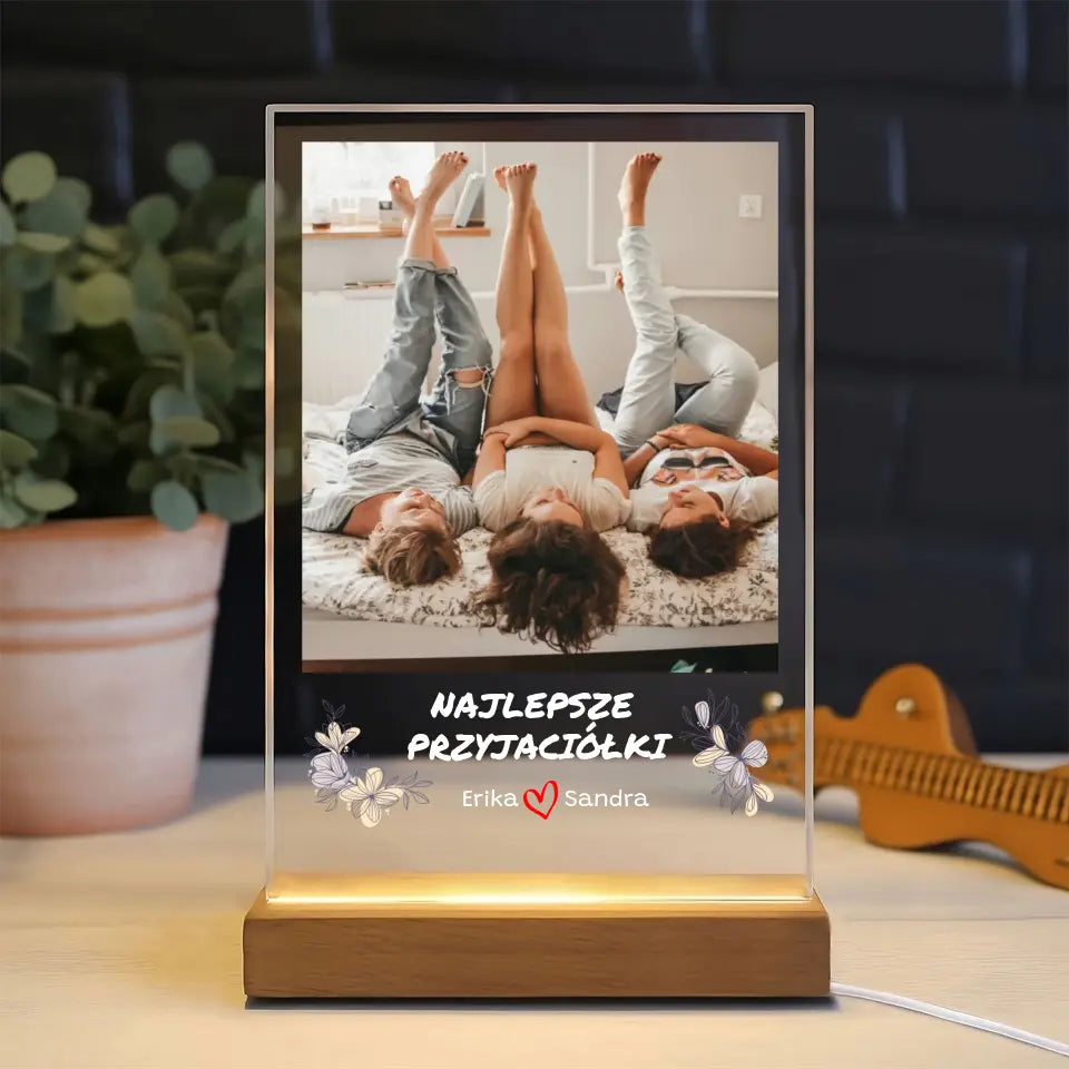 NAJLEPSZE PRZYJACIÓŁKI - Druk na szkle, spersonalizowany prezent dla przyjaciółki