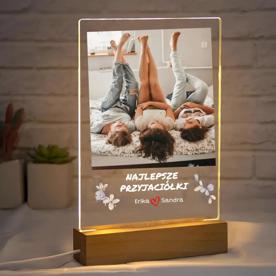 NAJLEPSZE PRZYJACIÓŁKI - Druk na szkle, spersonalizowany prezent dla przyjaciółki