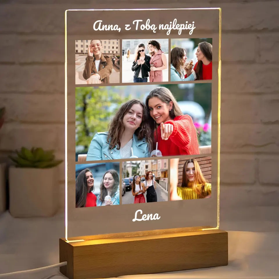 Prawdziwi przyjaciele - Druk na szkle, spersonalizowany prezent dla przyjaciółki