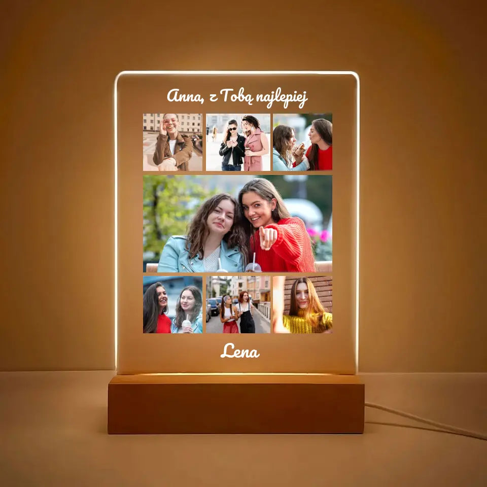 Prawdziwi przyjaciele - Druk na szkle, spersonalizowany prezent dla przyjaciółki