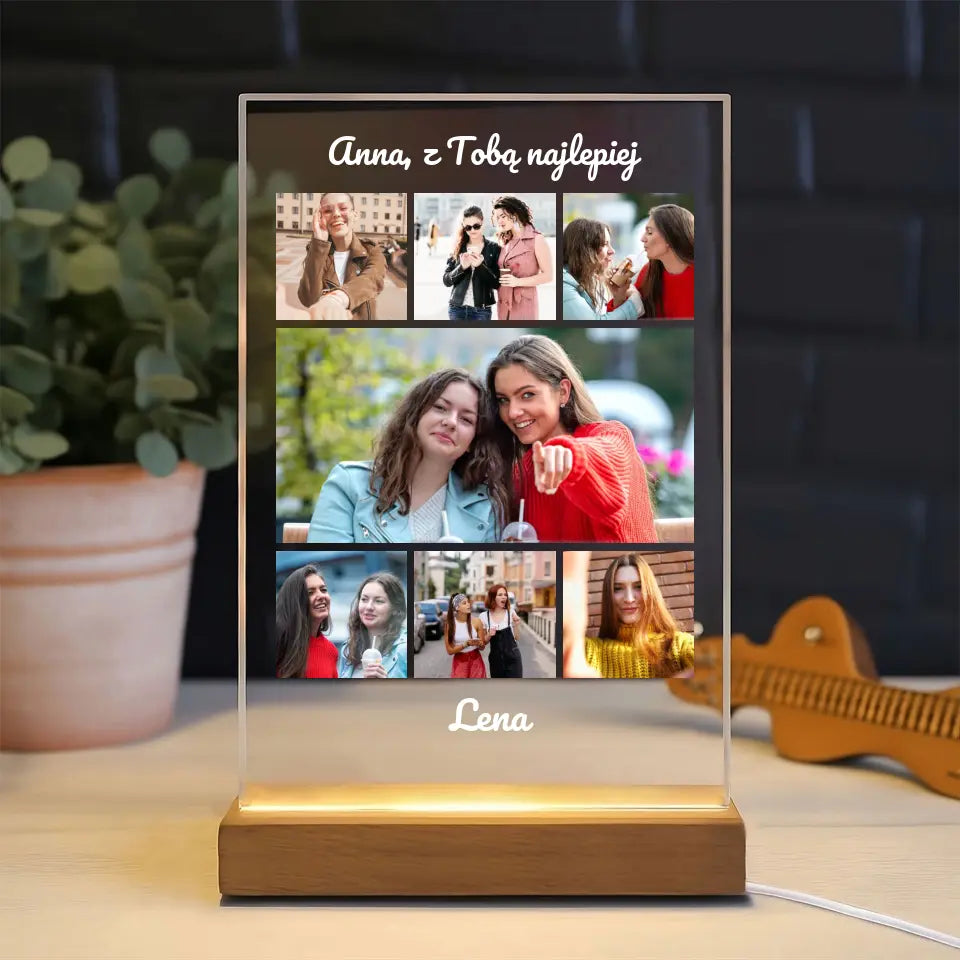 Prawdziwi przyjaciele - Druk na szkle, spersonalizowany prezent dla przyjaciółki