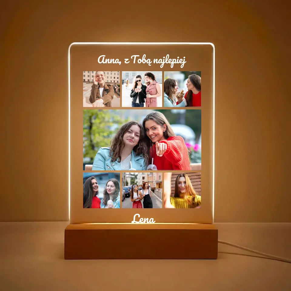 Prawdziwi przyjaciele - Druk na szkle, spersonalizowany prezent dla przyjaciółki