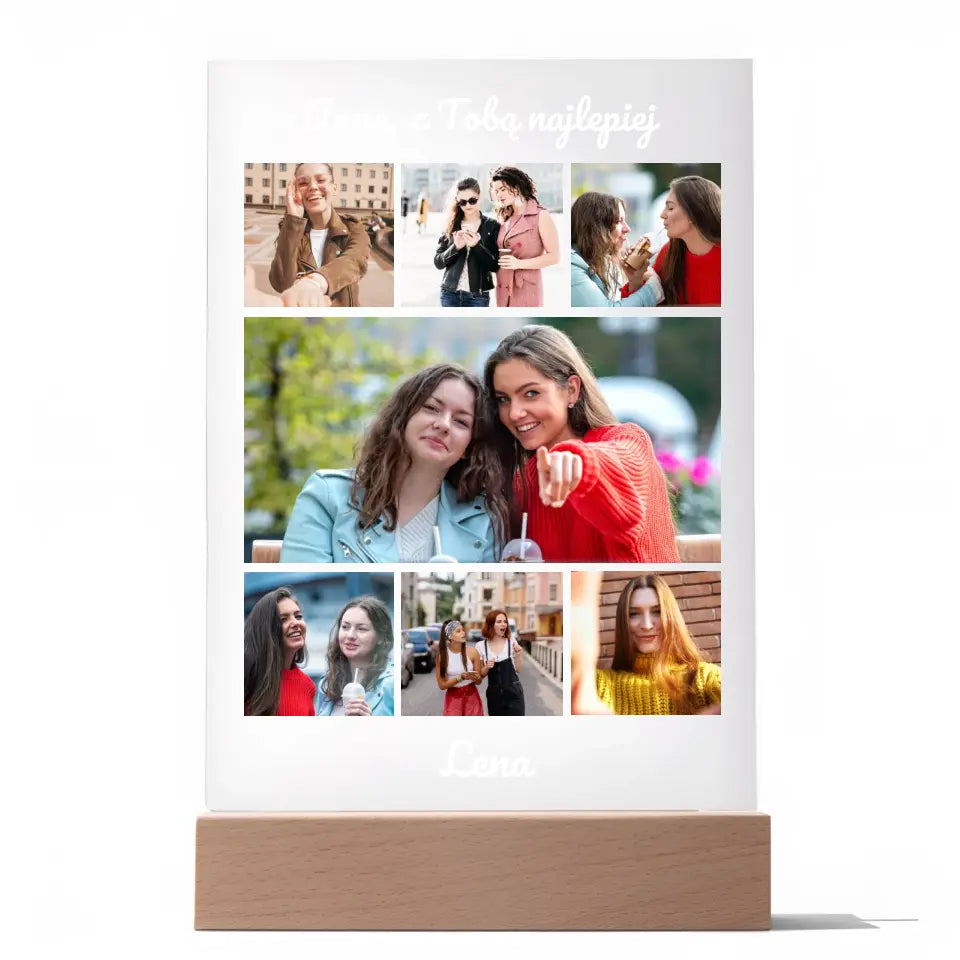 Prawdziwi przyjaciele - Druk na szkle, spersonalizowany prezent dla przyjaciółki