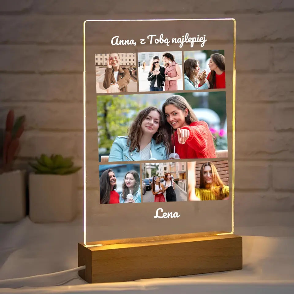 Prawdziwi przyjaciele - Druk na szkle, spersonalizowany prezent dla przyjaciółki