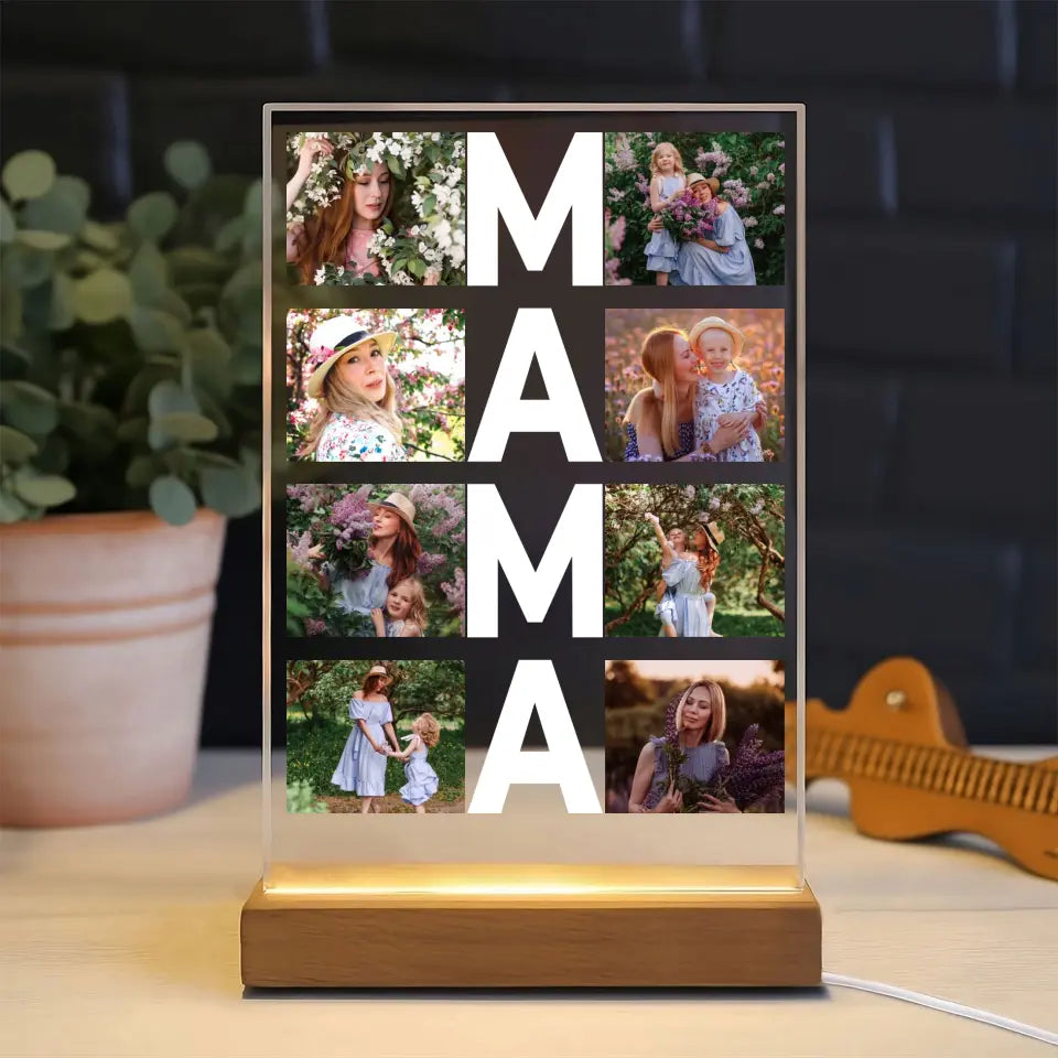 Kolaż dla mam - Druk na szkle, spersonalizowany prezent dla mamy