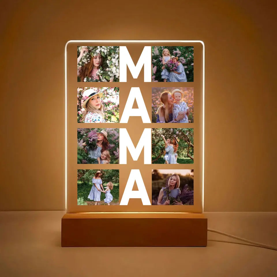 Kolaż dla mam - Druk na szkle, spersonalizowany prezent dla mamy