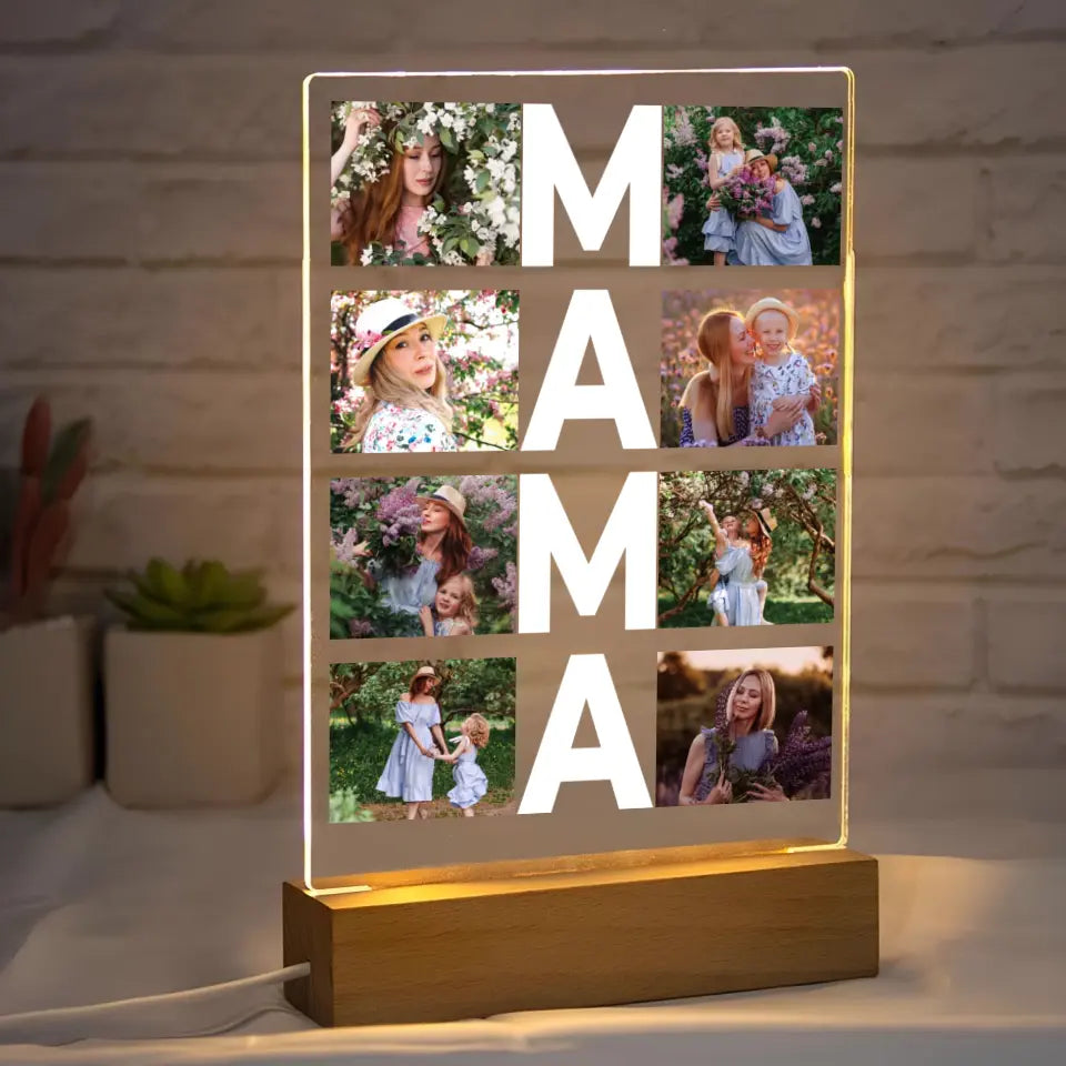 Kolaż dla mam - Druk na szkle, spersonalizowany prezent dla mamy