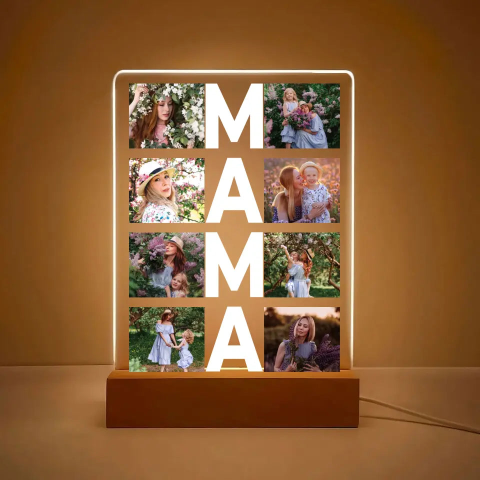 Kolaż dla mam - Druk na szkle, spersonalizowany prezent dla mamy