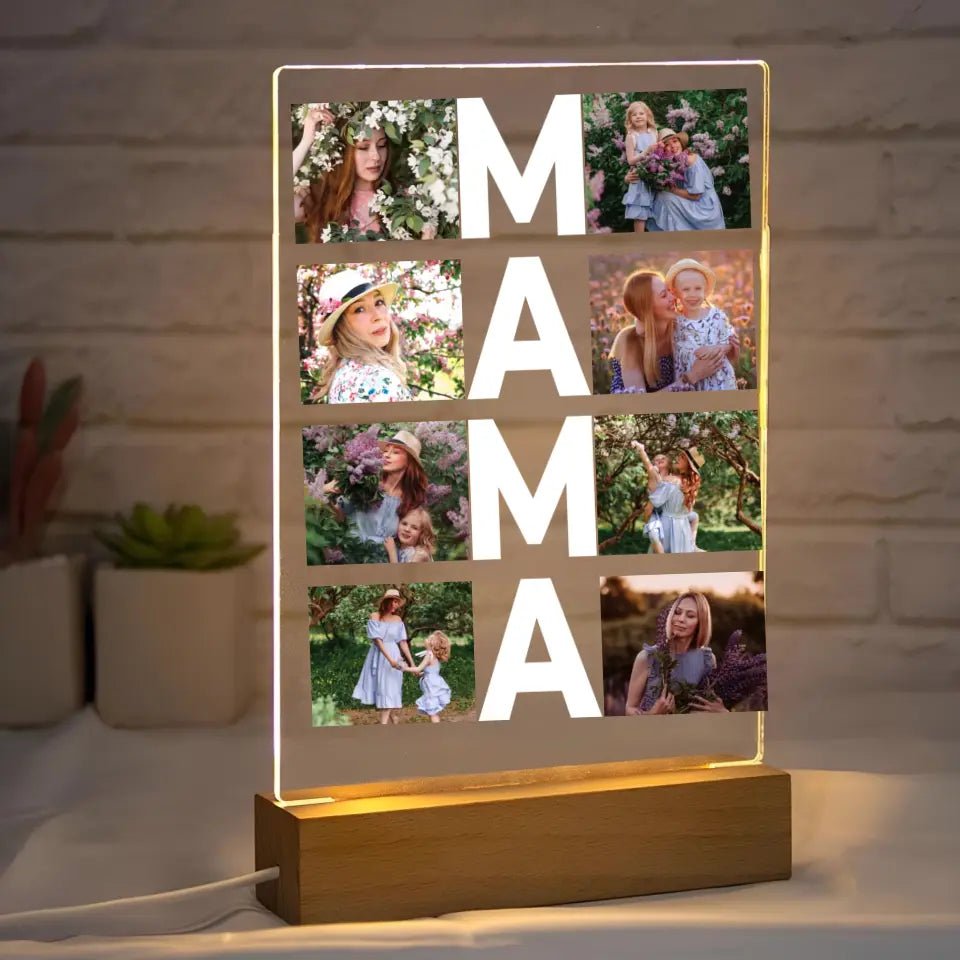 Kolaż dla mam - Druk na szkle, spersonalizowany prezent dla mamy