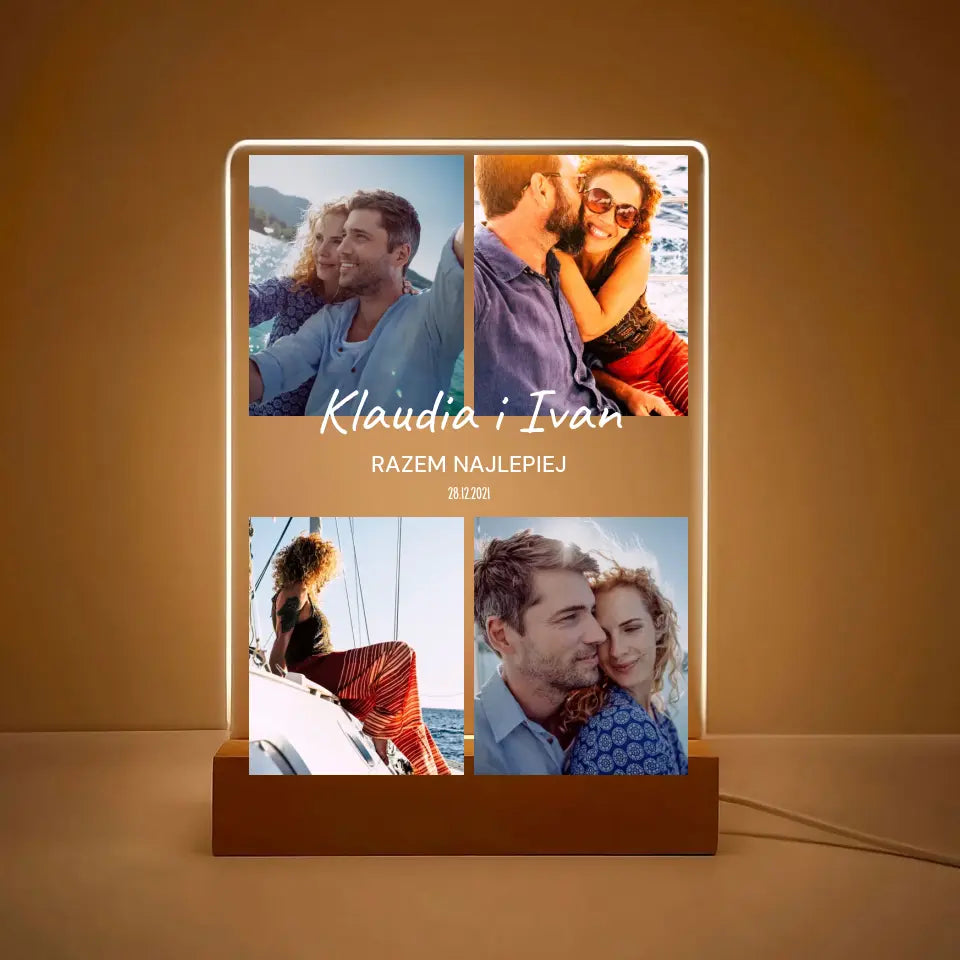 Razem nam najlepiej - Druk na szkle, spersonalizowany prezent dla pary