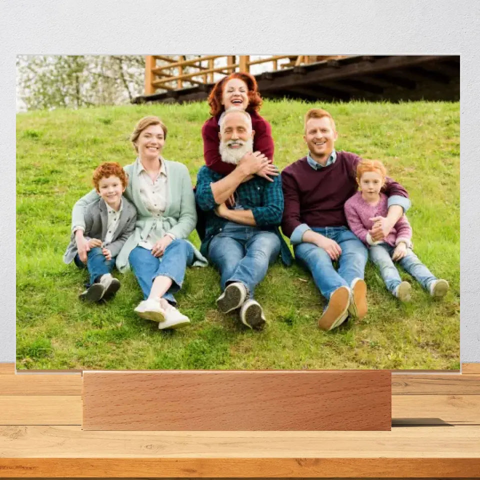 Duża rodzina - Druk na szkle, spersonalizowany prezent dla rodziny, babci, dziadka