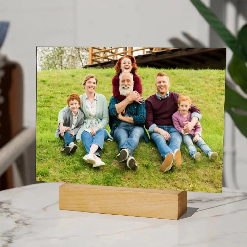 Duża rodzina - Druk na szkle, spersonalizowany prezent dla rodziny, babci, dziadka