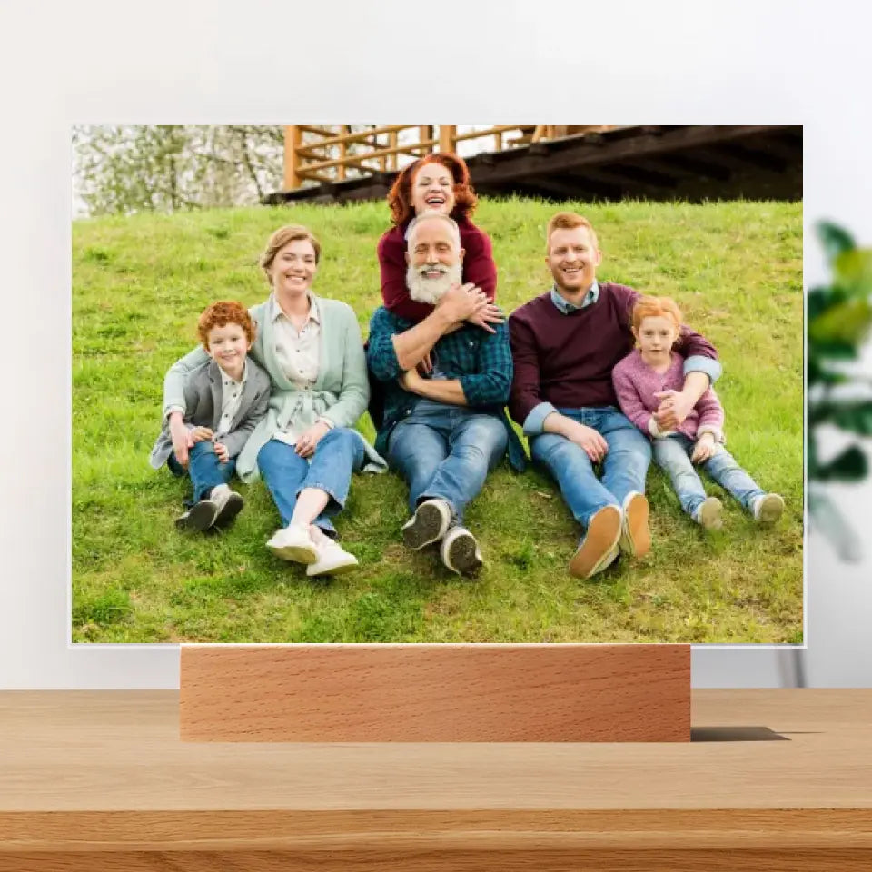Duża rodzina - Druk na szkle, spersonalizowany prezent dla rodziny, babci, dziadka