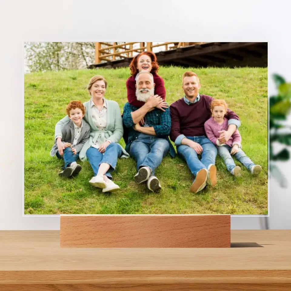 Duża rodzina - Druk na szkle, spersonalizowany prezent dla rodziny, babci, dziadka