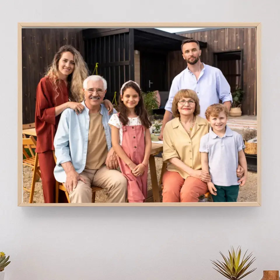 Duża rodzina - druk na płótnie, spersonalizowany prezent dla rodziny, babci, dziadka