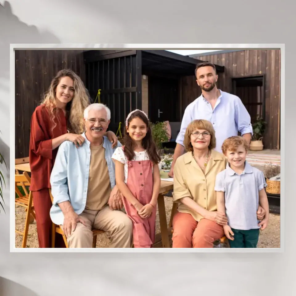 Duża rodzina - druk na płótnie, spersonalizowany prezent dla rodziny, babci, dziadka