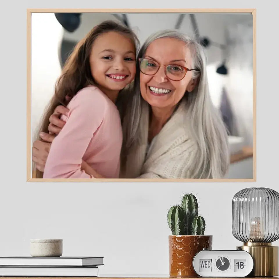Zdjęcie wnuczki i babci - druk na płótnie, spersonalizowany prezent dla babci