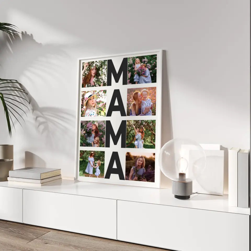 Kolaż dla mam - druk na płótnie, spersonalizowany prezent dla mamy