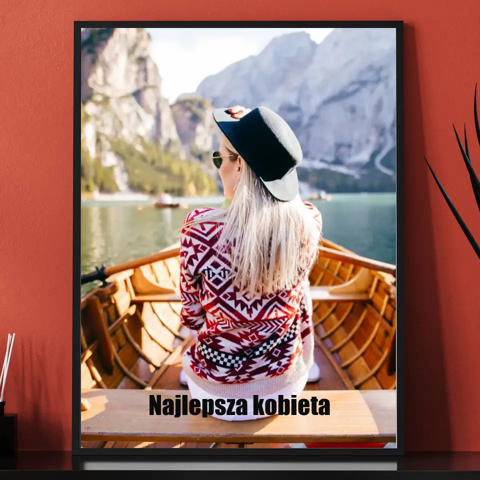 Najlepsza kobieta - Prezent dla dziewczyny, kobiety | Wydruk na płótnie