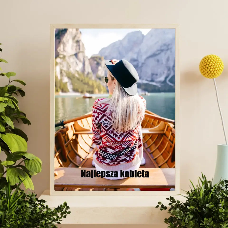 Najlepsza kobieta - Prezent dla dziewczyny, kobiety | Wydruk na płótnie