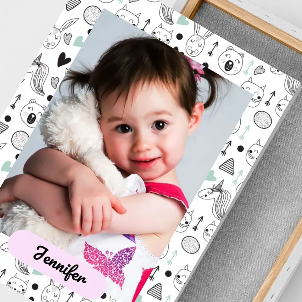 Zdjęcie dziecka - Druk na płótnie, spersonalizowany prezent dla rodziców i dziadków
