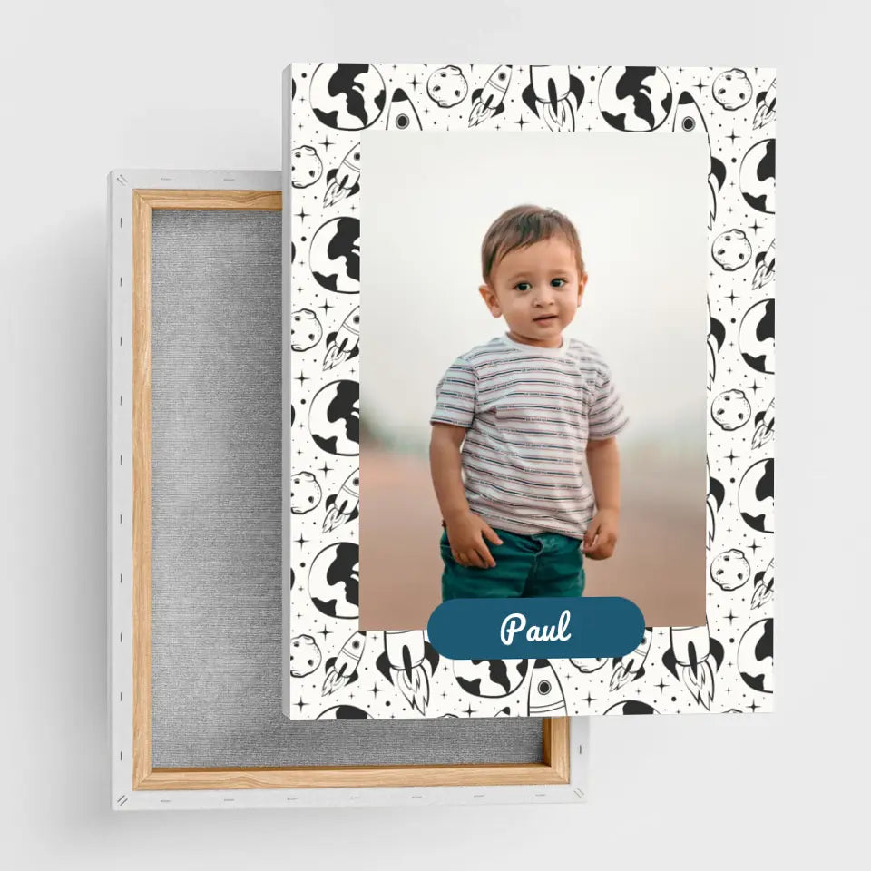 Zdjęcie syna - Druk na płótnie, spersonalizowany prezent dla rodziców i dziadków