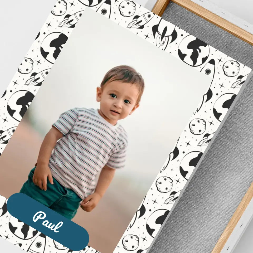 Zdjęcie syna - Druk na płótnie, spersonalizowany prezent dla rodziców i dziadków