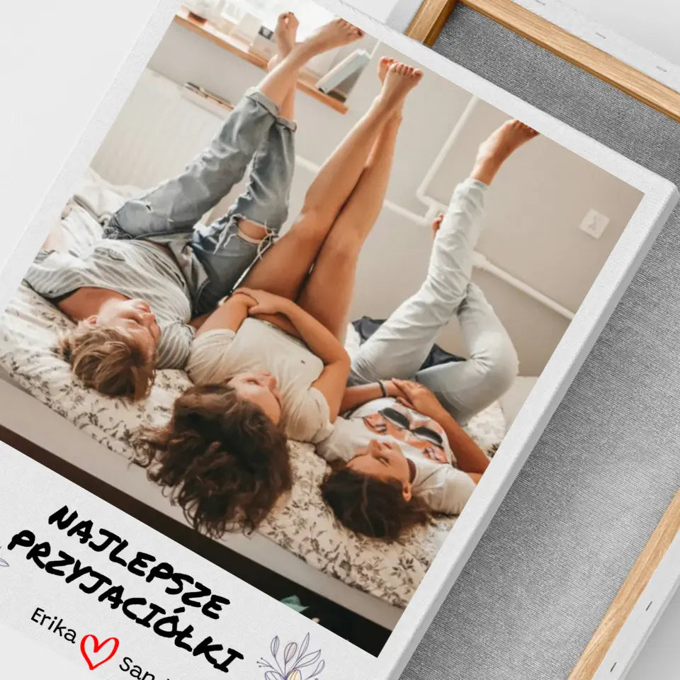 NAJLEPSZE PRZYJACIÓŁKI - Druk na płótnie, spersonalizowany prezent dla przyjaciółki