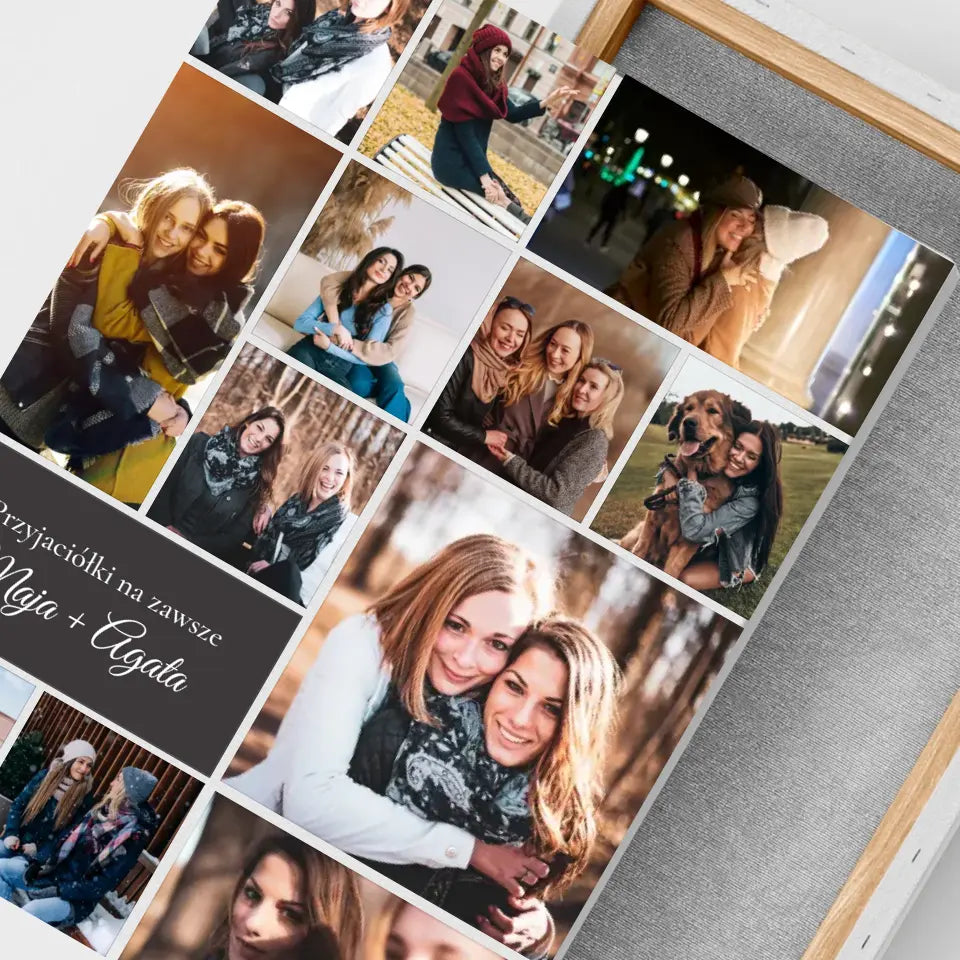 Przyjaciółki na zawsze - Druk na płótnie, spersonalizowany prezent dla przyjaciółki