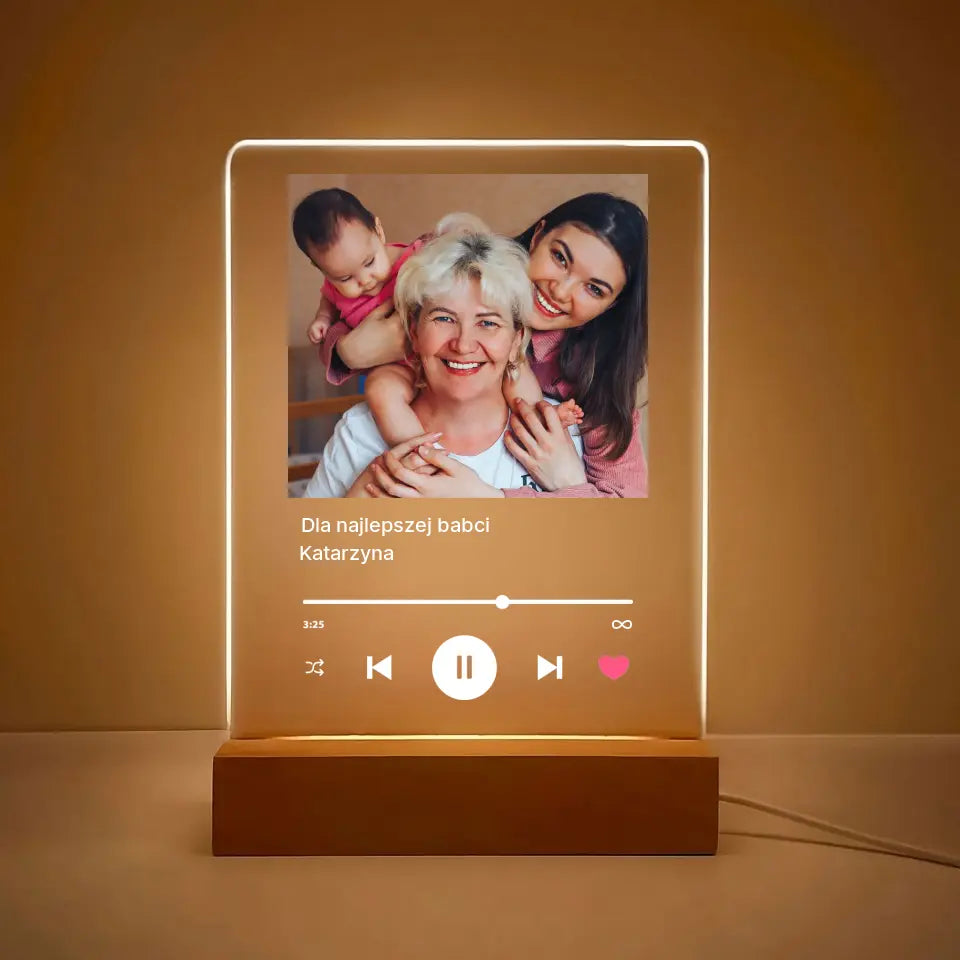 Dla najlepszej babci - Druk na szkle, spersonalizowany prezent dla babci