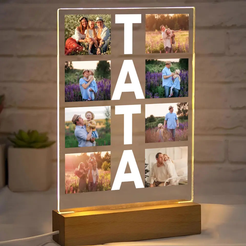Kolaż dla taty - Druk na szkle, spersonalizowany prezent dla taty