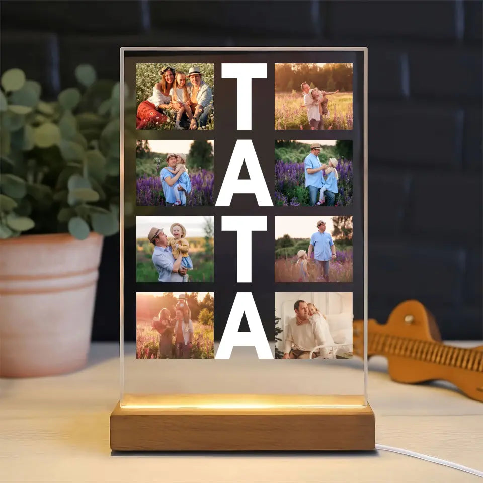 Kolaż dla taty - Druk na szkle, spersonalizowany prezent dla taty