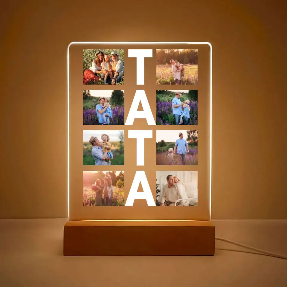 Kolaż dla taty - Druk na szkle, spersonalizowany prezent dla taty