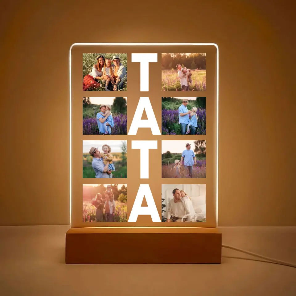 Kolaż dla taty - Druk na szkle, spersonalizowany prezent dla taty