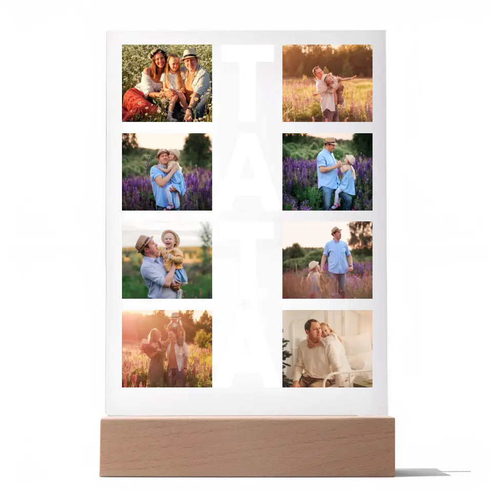 Kolaż dla taty - Druk na szkle, spersonalizowany prezent dla taty